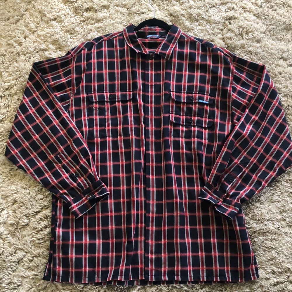 Men’s XL Mecca Black Plaid button down dress shirt